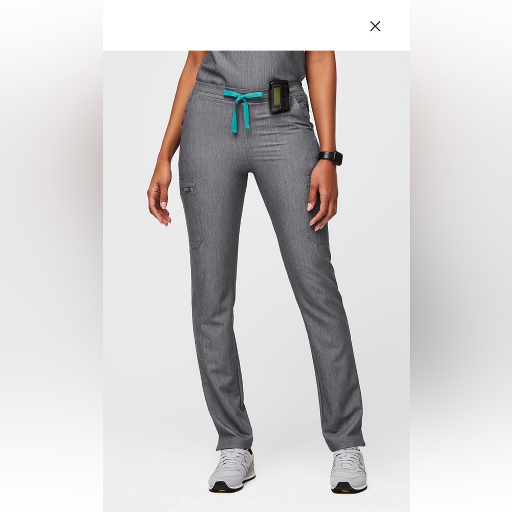 Figs Yola Skinny Scrub Pants Graphite Small